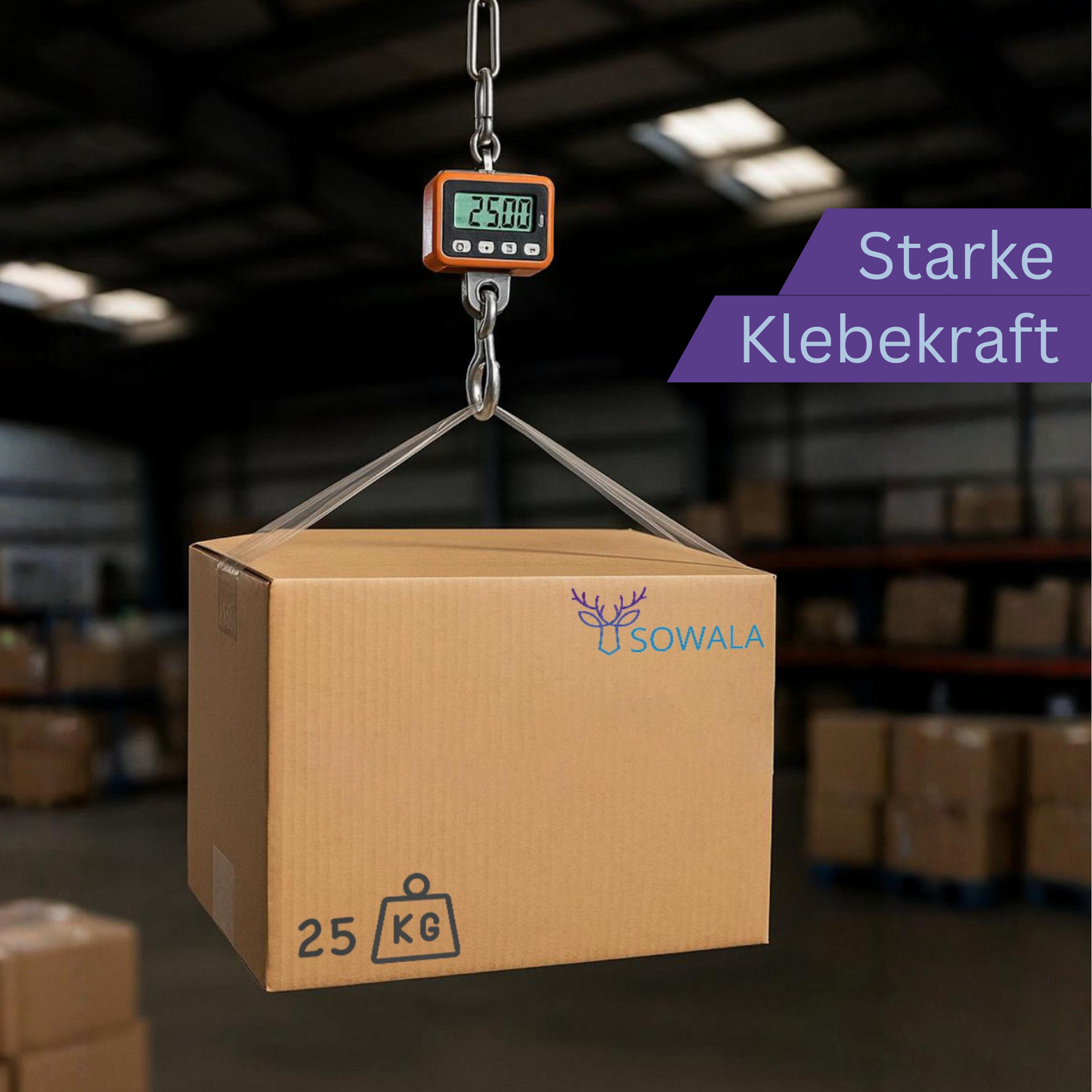 Sowala Paketklebeband transparent