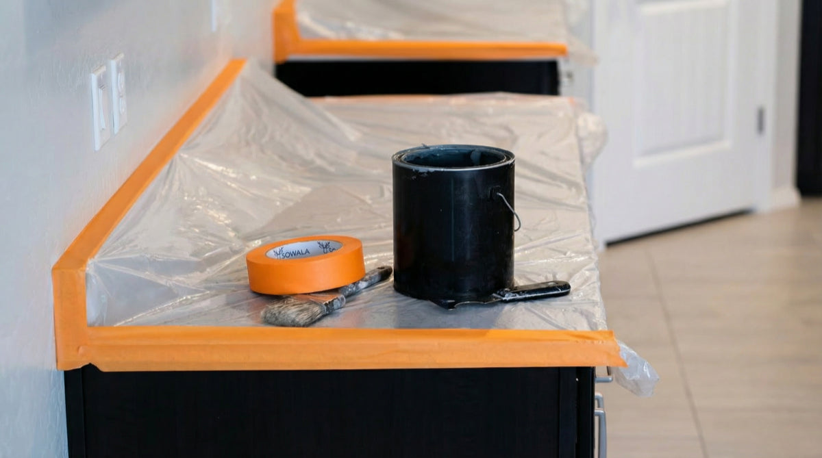 Goldband oranges Malerkreppband für Handwerk und Heimwerker – Tape360 by Sowala™